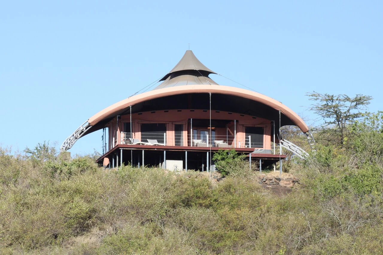Completed Nashipai Mara River View Villa exterior in daylight